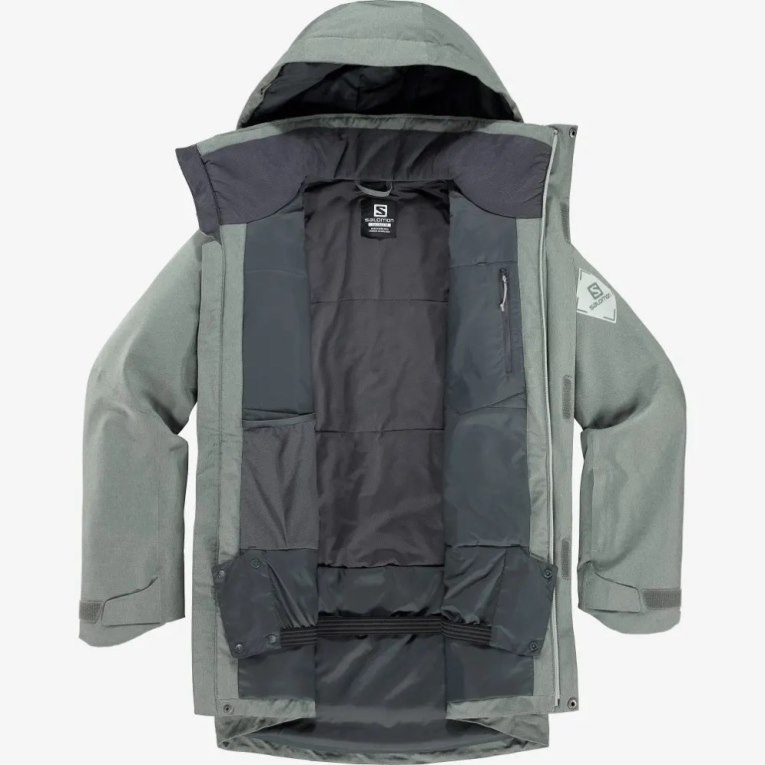 Chaquetas De Esquí Salomon Stance Cargo Insulated Encapuchado Hombre Verde Oliva | MX GRSU930